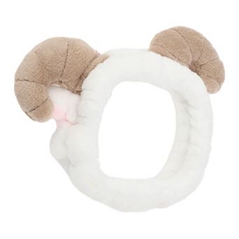 Fashion Cute Plush Wide Side Sheep Horns Headwrap for Women 9.06"x2.36" 1 pc