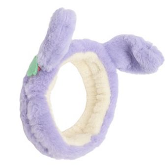 Fashion Cute Plush Washing Face Rabbit Ear Headwrap for Women 6.69"x2.36" 1 pc