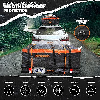 Mockins 60"x20"x6" Trailer Hitch Cargo Rack with 20 Cu.Ft. Cargo Bag and Luggage Carrier Accessories