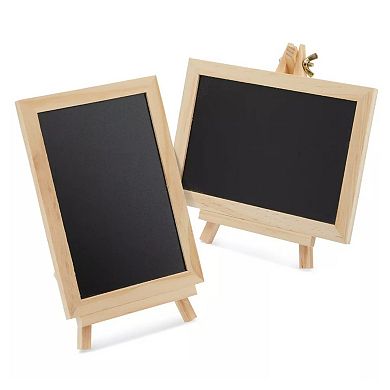 Mini Chalkboard Signs With Easel Stand 7" x 7" x 4" 6 Pcs