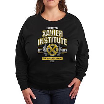 Plus Size X-Men Property Of Xavier French Terry Long Sleeve Tee