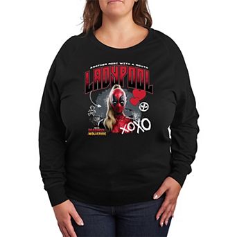 Plus Size Deadpool & Wolverine Ladypool French Terry Long Sleeve Tee