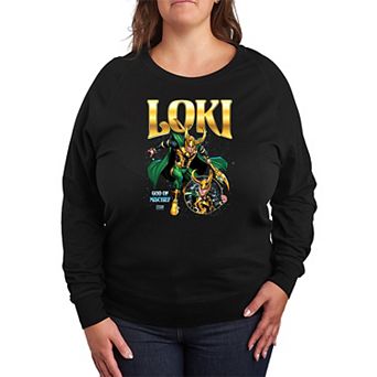 Plus Size Loki God Of Mischief French Terry Long Sleeve Tee