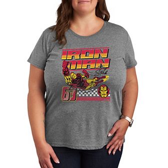 Plus Size Iron Man 63 Racing Graphic Tee