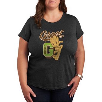 Plus Size Guardians of the Galaxy Groot Collegiate Graphic Tee