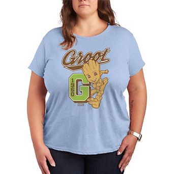 Plus Size Guardians of the Galaxy Groot Collegiate Graphic Tee