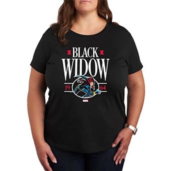 Plus Size Black Widow Collegiate Graphic Tee