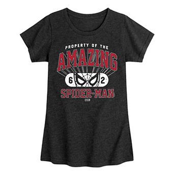 Girls 7-16 Marvel Spider-Man Est. 62 Collegiate Tee