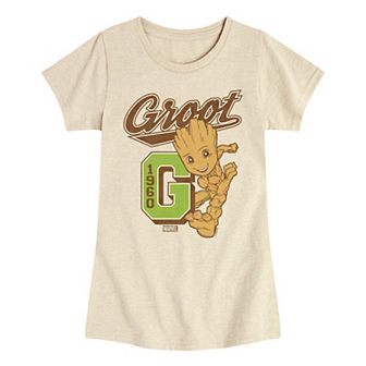 Girls 7-16 Marvel Guardians of the Galaxy Groot Collegiate Tee