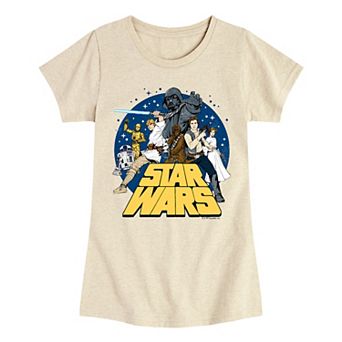 Girls 7-16 Star Wars Retro Group Tee