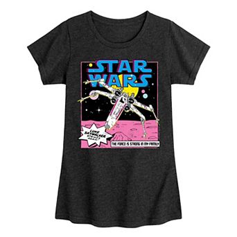 Girls 7-16 Star Wars Luke Skywalker Millennium Falcon Comic Tee
