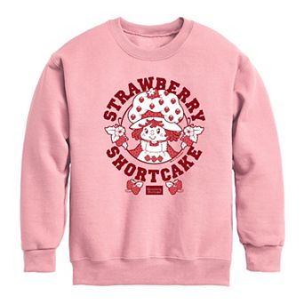 Girls 7-16 Strawberry Shortcake Collegiate Crew Fleece Sweatshirt
