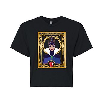 DIsney's Snow White Evil Queen Juniors' Mirror Mirror Cropped Tee