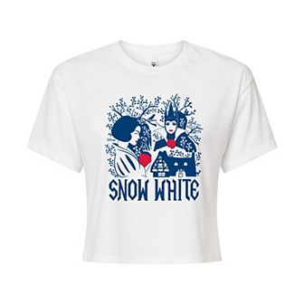 DIsney's Snow White Evil Queen & Snow White Juniors' Apple Cropped Tee