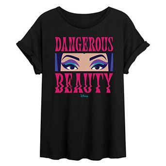DIsney's Snow White Evil Queen Juniors' Dangerous Beauty Oversized Tee