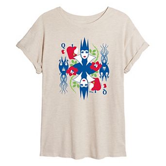 DIsney's Snow White Evil Queen Juniors' Card Oversized Tee