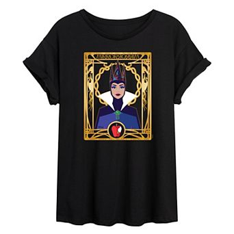 DIsney's Snow White Evil Queen Juniors' Mirror Mirror Oversized Tee