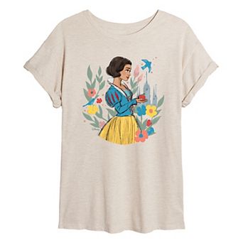 DIsney's Snow White Juniors' Floral Oversized Tee
