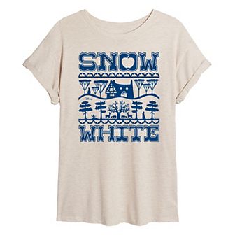 DIsney's Snow White Juniors' Patterns Oversized Tee