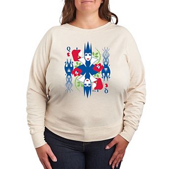Disney's Snow White Evil Queen Plus Size Card French Terry Long Sleeve Tee