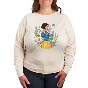 Disney's Snow White Plus Size Floral French Terry Long Sleeve Tee
