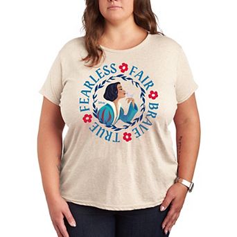 Disney's Snow White Plus Size Fearless Fair Brave Graphic Tee