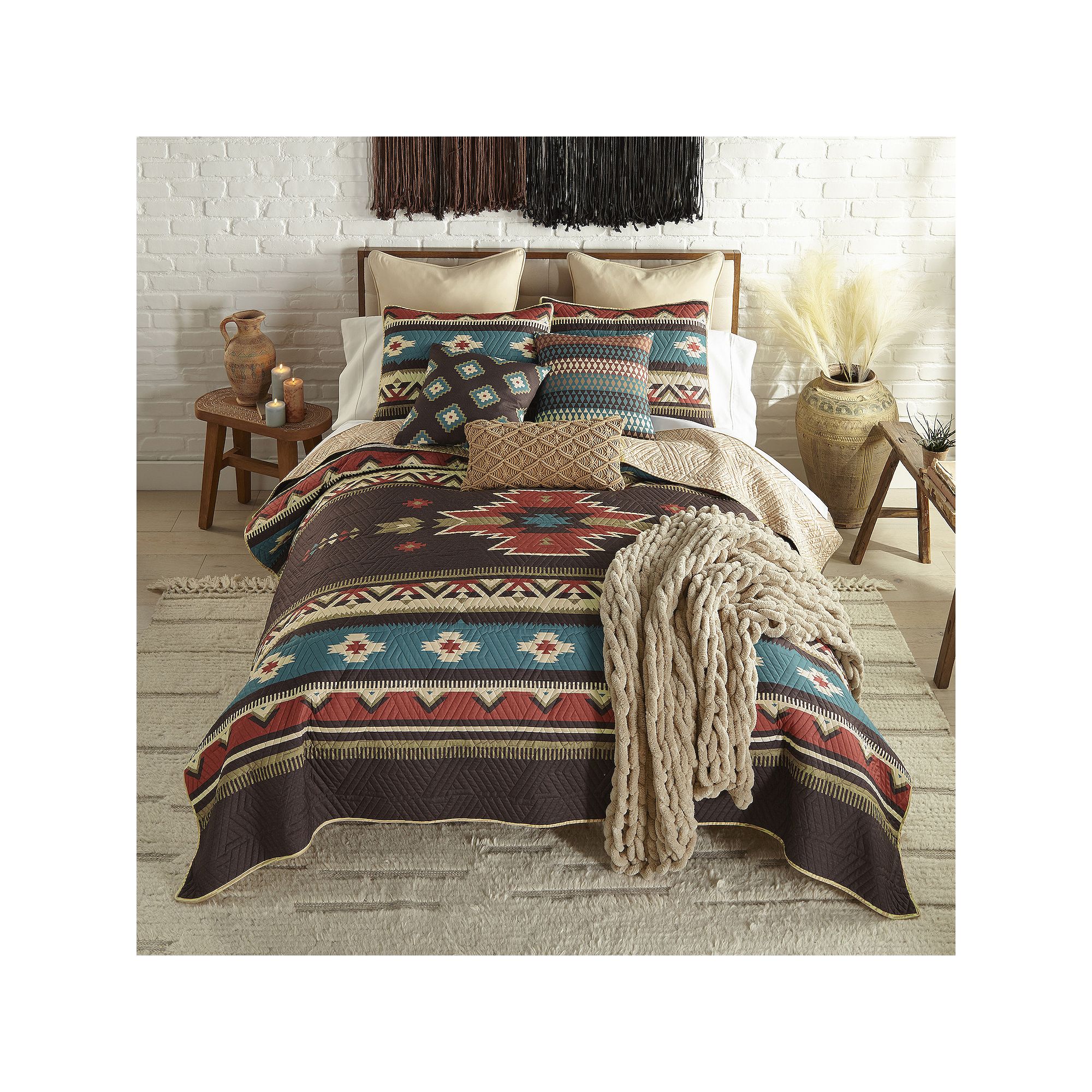 Donna Sharp Mahogany Desert 3-pc. Quilt Set with Shams, Brown