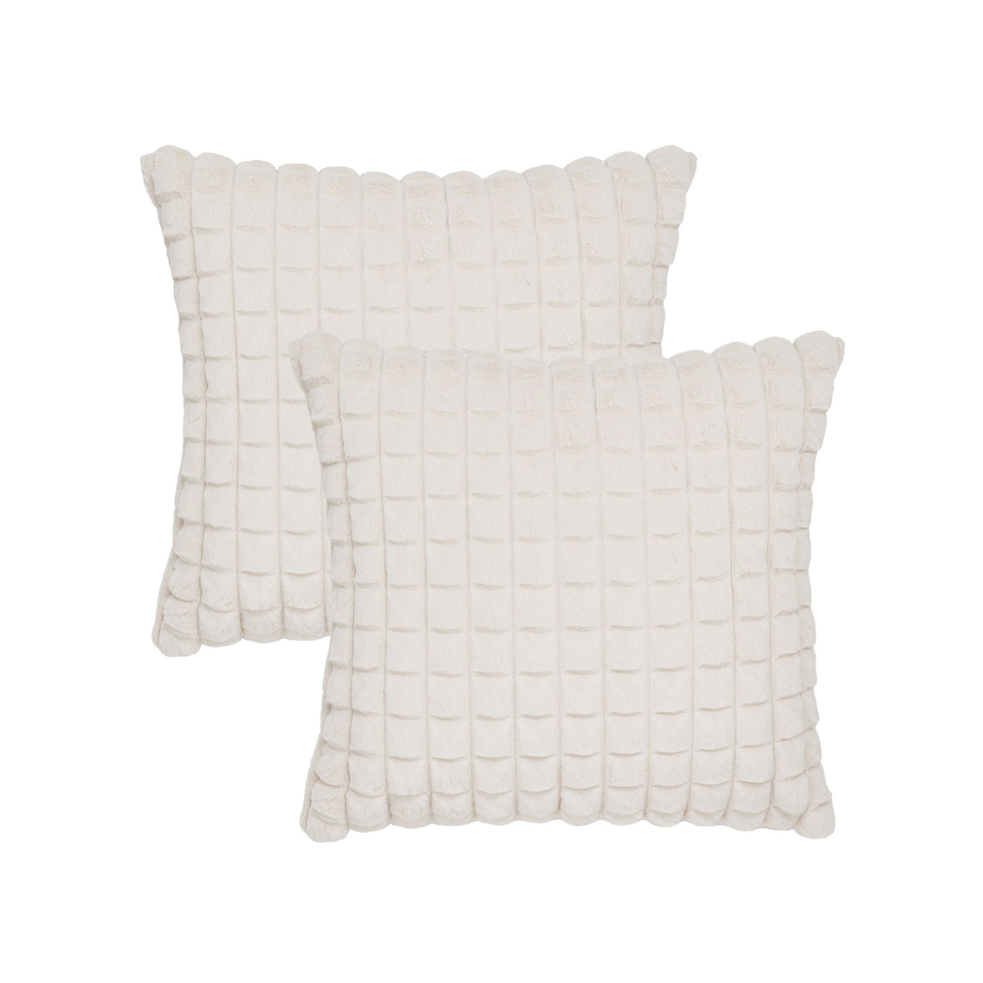 Safavieh Chess 2-Pack Textured Square Pillows, Beige