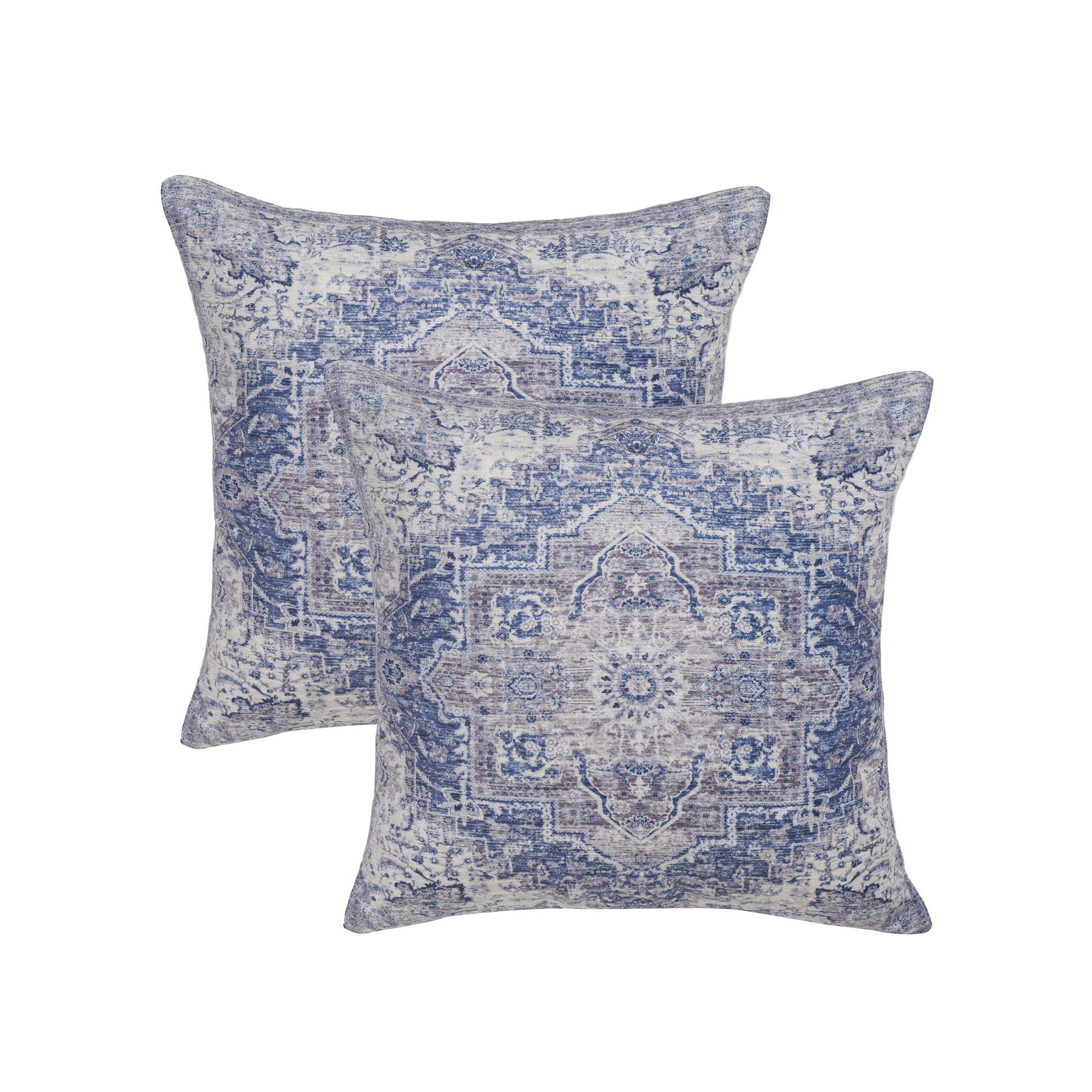 Safavieh Zeru 2-Pack Pillows, Blue Beige
