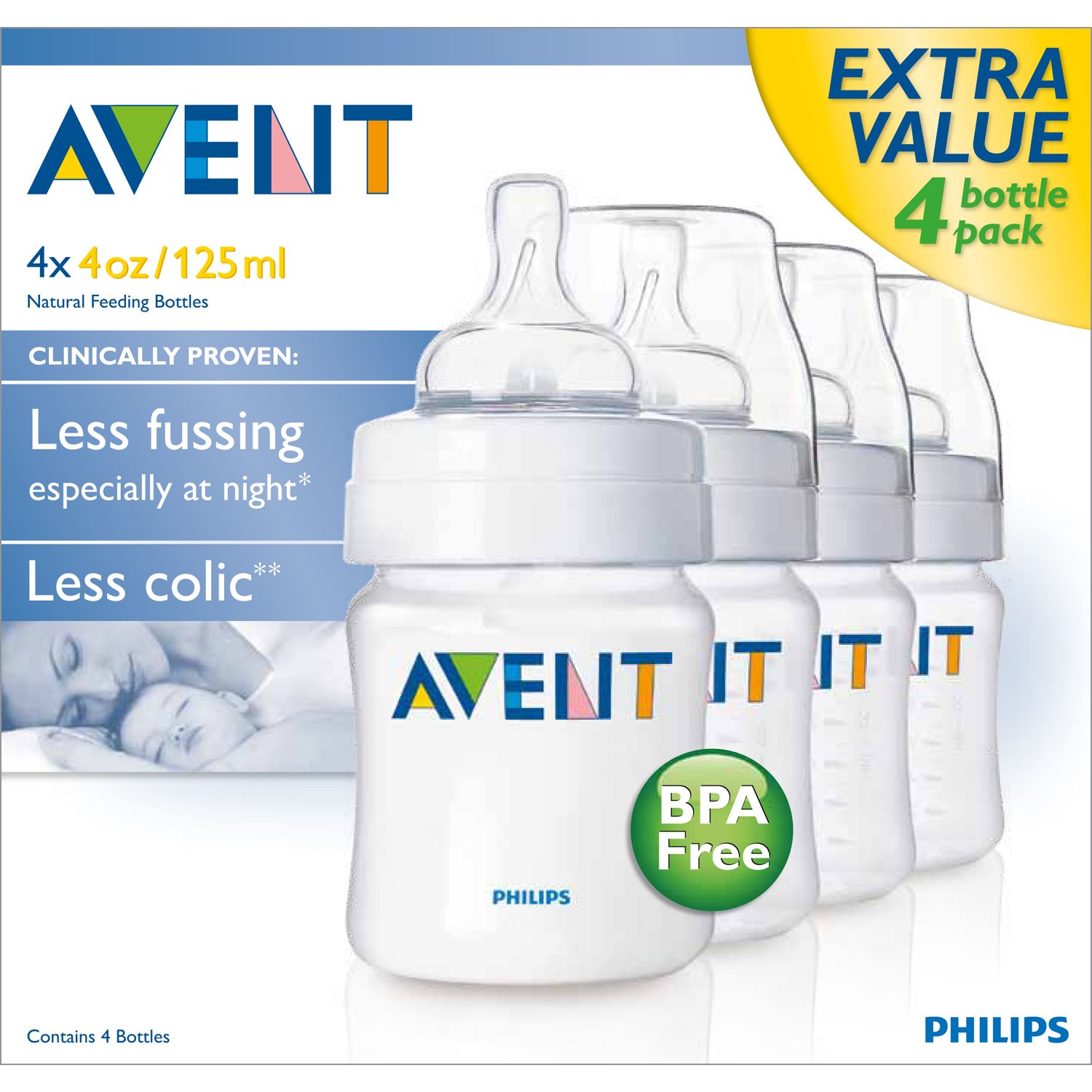 avent anti colic bottles 4 oz