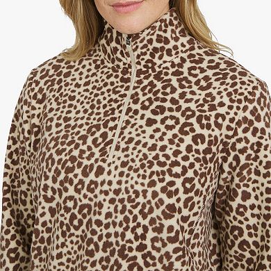 Women's Lands' End Powder Fleece Quarter Zip Pullover