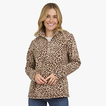 Women's Lands' End Powder Fleece Quarter Zip Pullover