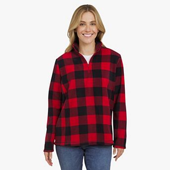 Women's Lands' End Powder Fleece Quarter Zip Pullover