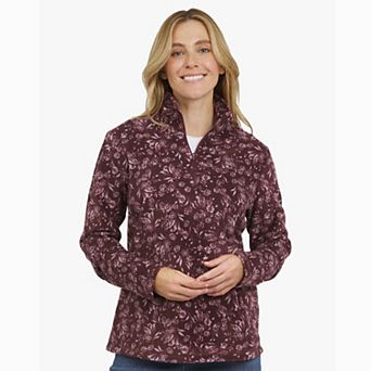 Women's Lands' End Powder Fleece Quarter Zip Pullover