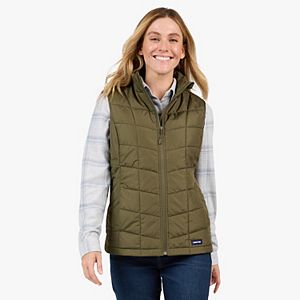 LANDS’ END Down Vest XXL Brown Lands' End Men's Wanderweight Packable Down Vest - Medium - Warm