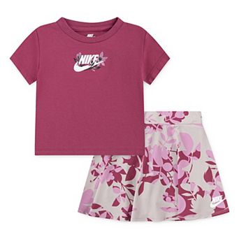 Baby & Toddler Girls Nike Club Floral Top & Dri-FIT Skort 2 pc Set