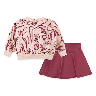 Baby & Toddler Girls Nike Swoosh Sweatshirt & Skort 2-Piece Set