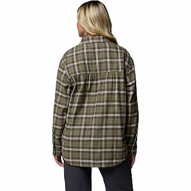 Plus Size Columbia Blue Point Creek Flannel Shirt