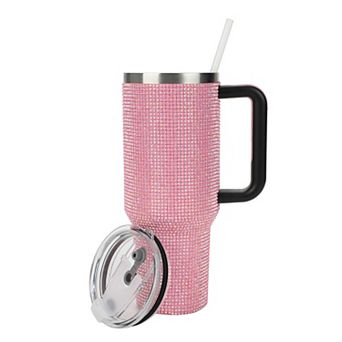 Pink Rhinestone 40-oz. Stainless Steel Water Bottle