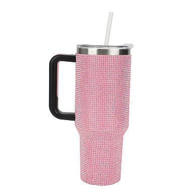 Pink Rhinestone 40-oz. Stainless Steel Water Bottle