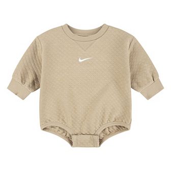 Newborn Baby Girls Nike Diamond Jacquard Bubble Romper