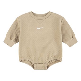 Newborn Baby Girls Nike Diamond Jacquard Bubble Romper