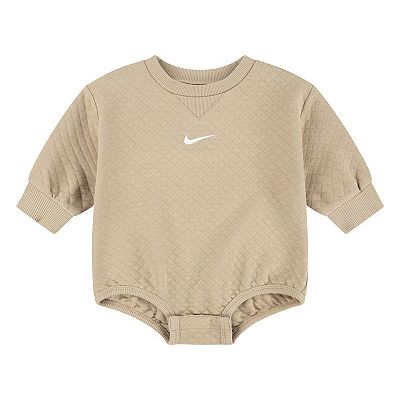 Newborn Baby Girls Nike Diamond Jacquard Bubble Romper