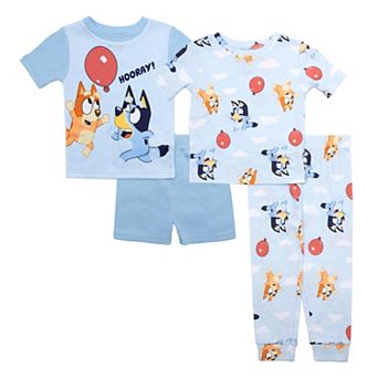 Baby Boy Bluey "Balloon Play" 4 pc Pajama Set