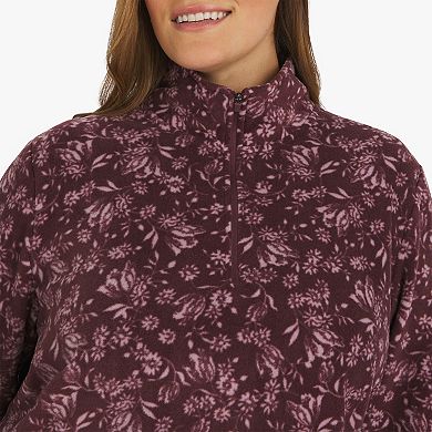 Plus Size Lands' End Powder Fleece Quarter-Zip Pullover Top