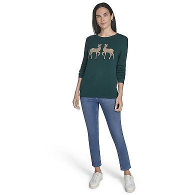 Women's Nautica Novelty Holiday Crewneck Sweater