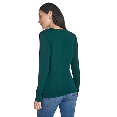 Women's Nautica Novelty Holiday Crewneck Sweater