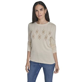 Women's Nautica Snowflake Crewneck Sweater