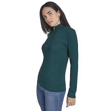Women's Nautica Half Zip Cable Knit Sweater