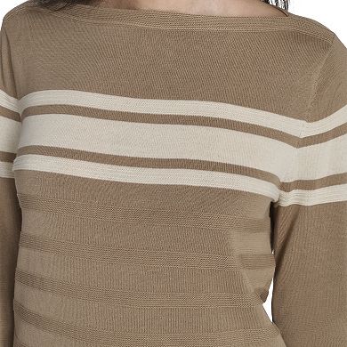Women's Nautica Textured Boat Neck Sweater